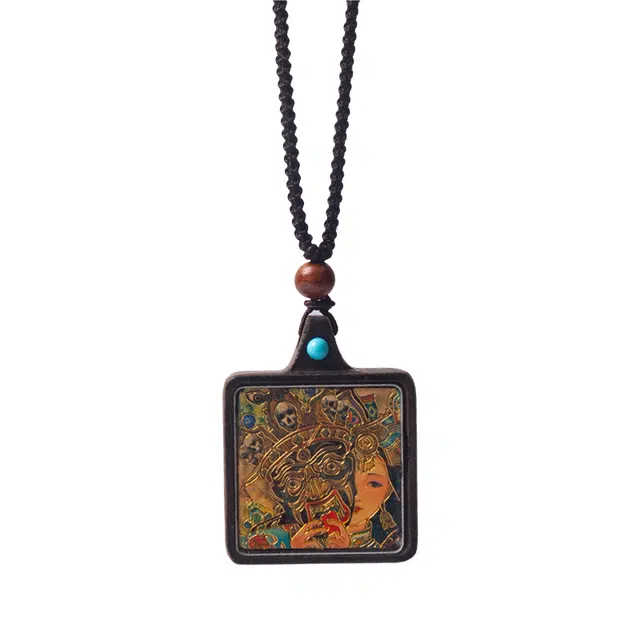 喜宝春花 八大守护神生肖唐卡 黑檀 项链 男女同款情侣款