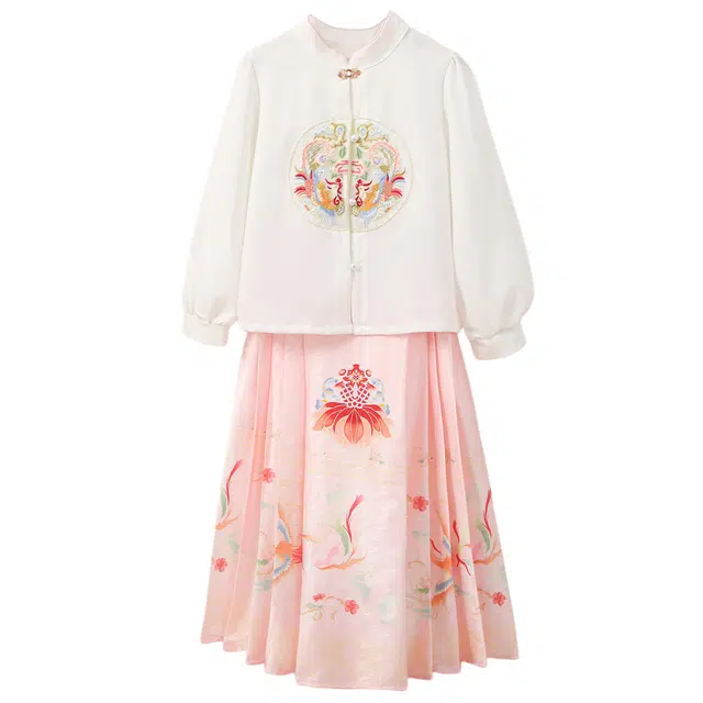 儿童款 十月妈咪 舒适柔软轻盈透气长袖裙装套装