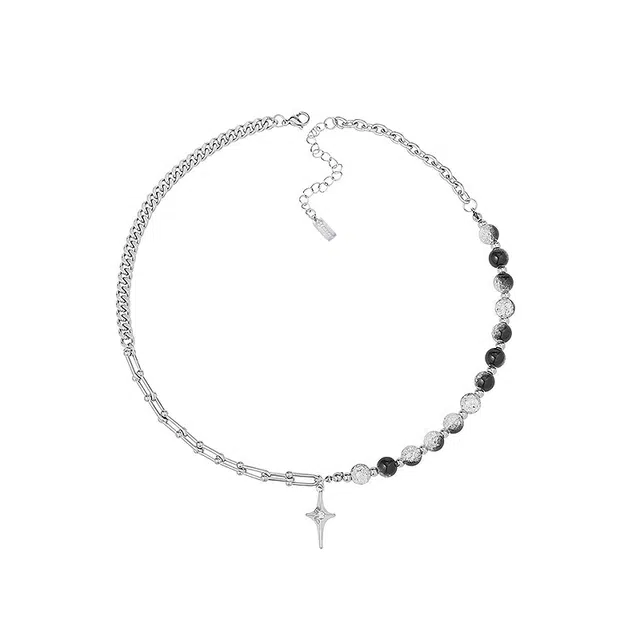 芊淑歆 四芒星链子高级感潮流配饰小众 钛钢 项链 男女同款情侣款