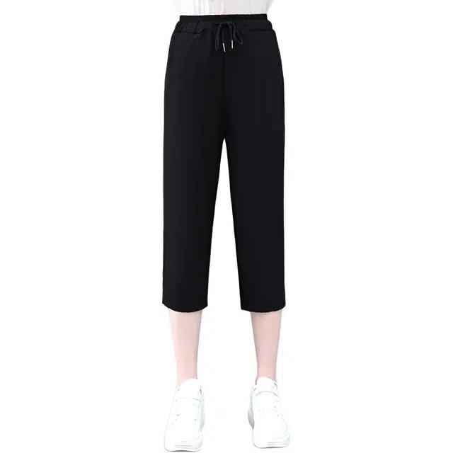 左岸 简约日常时尚潮流纯色户外运动通勤百搭舒适修身显瘦显高亲肤柔软透气七分休闲裤 女款