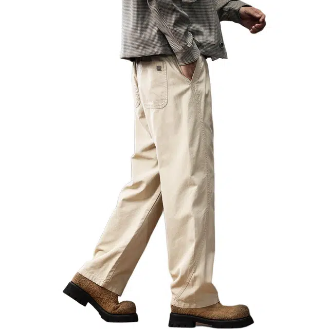 格蓝鹿 潮流嘻哈宽松高街直筒做旧水洗户外休闲裤子工装裤 男女同款