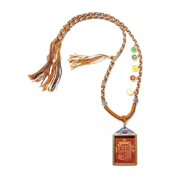 【顺风顺水人财旺】 玉临门 平安喜乐 藏式十相自在唐卡 复古民族风设计锁骨链#好运 合金 项链 男女同款情侣款