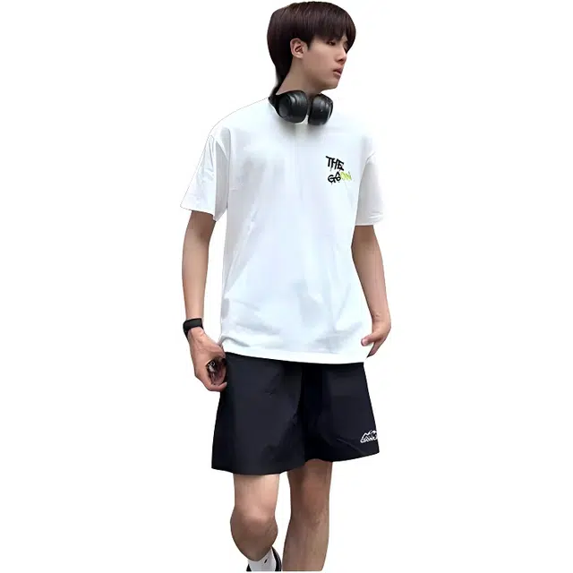 单爵 速干运动美式薄款时尚时髦休闲短裤 男女同款