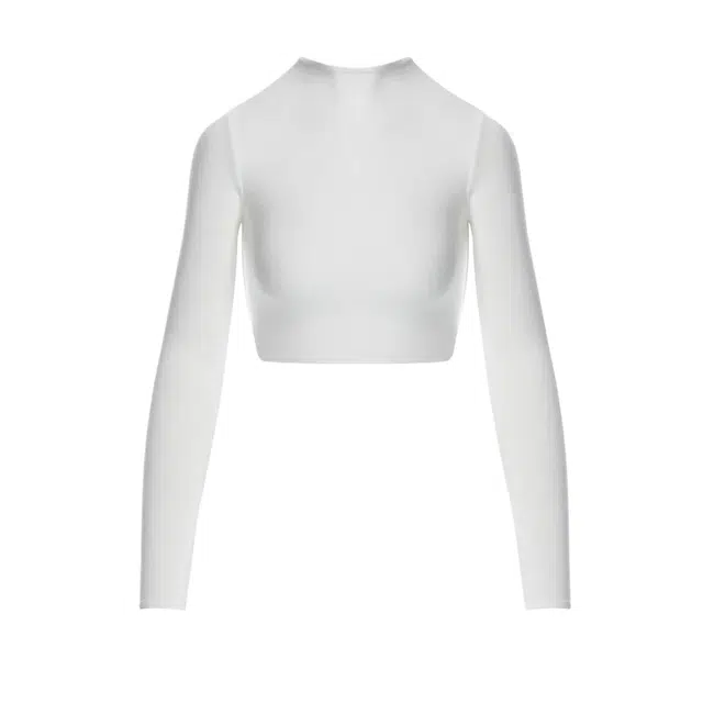 NAKED WARDROBE Mock Neck Crop Top NW
