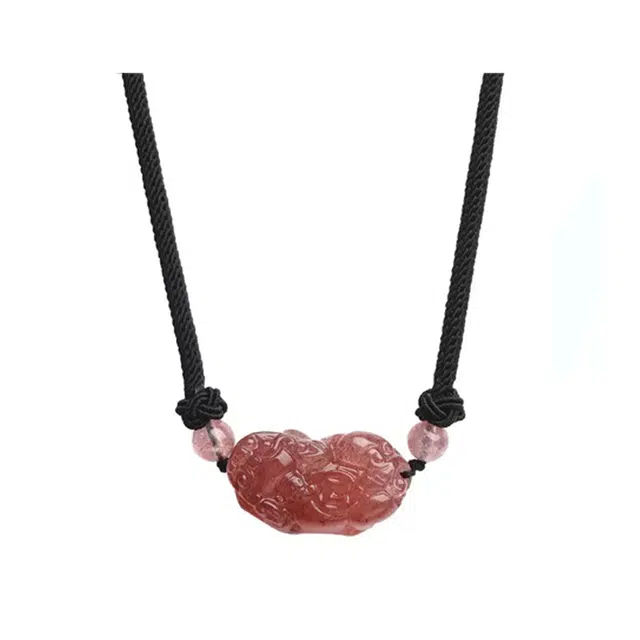 万娜 锁骨链招财貔貅编织甜蜜饰爱 新中式 国潮风 水晶 项链 女款