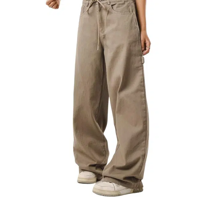 极限涡轮 复古宽松直筒牛仔裤 男女同款