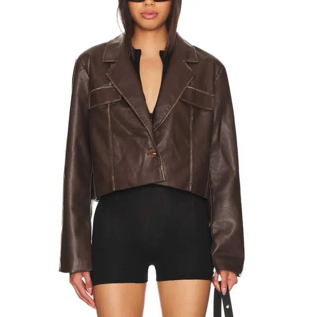 SUPERDOWN Faux Leather Jacket Blakely