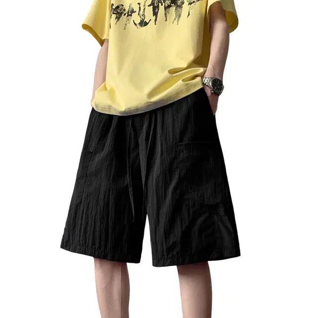 佐菲利 大口袋机能美式工装伞兵裤薄款速干篮球运动沙滩五分裤休闲短裤 男款