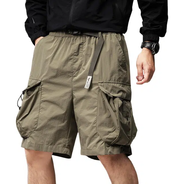 贵色 经典百搭耐磨薄款潮牌多口袋五分中裤高端美式户创意设计外机能工装短裤 男女同款