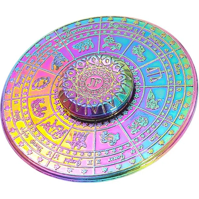 哈杰布雷特 十二星座手指旋转陀螺 锌合金 玩具