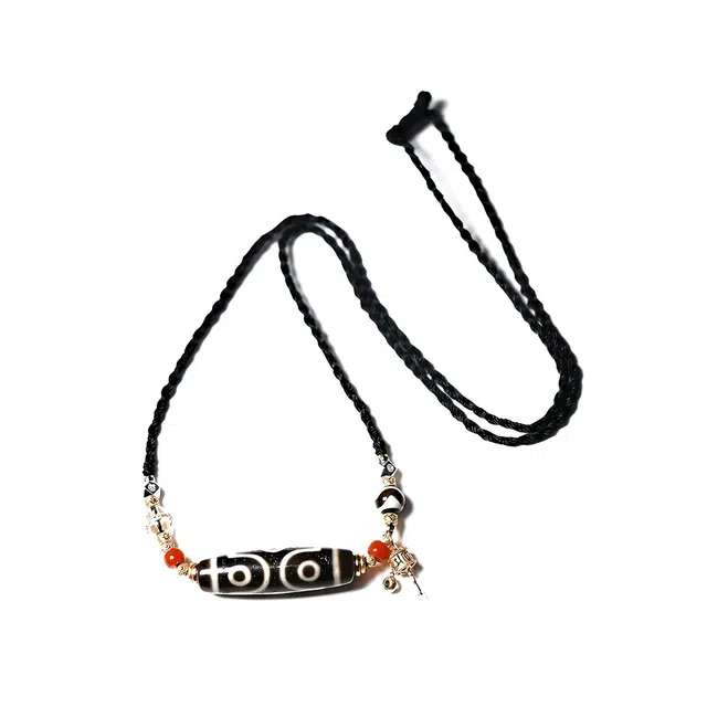 【五路财神来敲门】 玉临门 生肖顺利 民族风藏式天珠手工编织挂绳 福录吉样 平安喜乐#好运 玛瑙 项链 男女同款情侣款