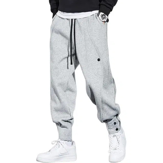 隐狼世家 美式重磅时尚中腰束脚休闲裤 男款