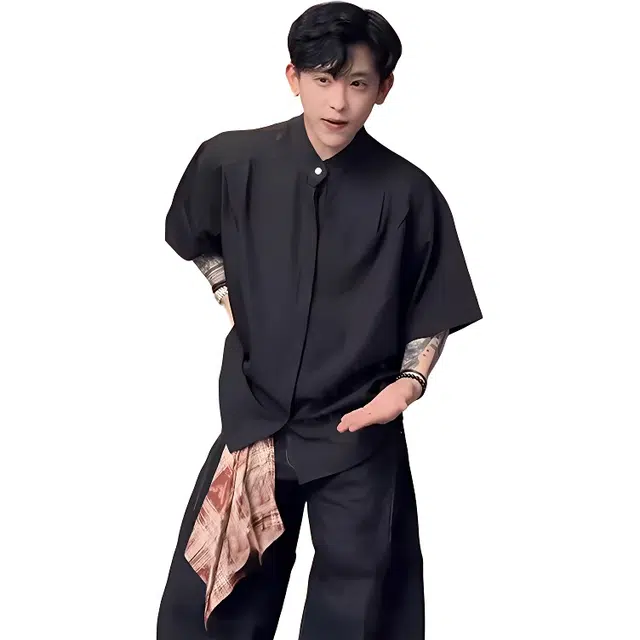 单爵 新中式户外运动轻便简约百搭日常短袖衬衫 男女同款