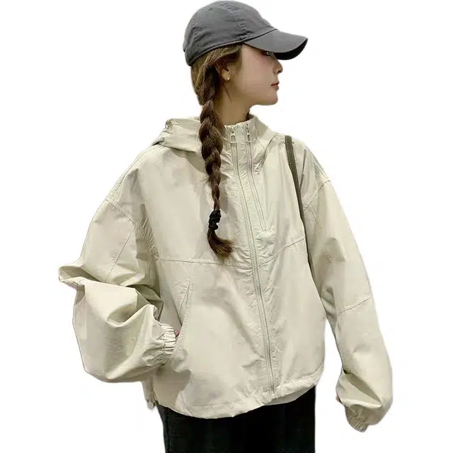 缪斯的诱惑 小个子时尚洋气宽松韩系上衣潮截短外套 女款