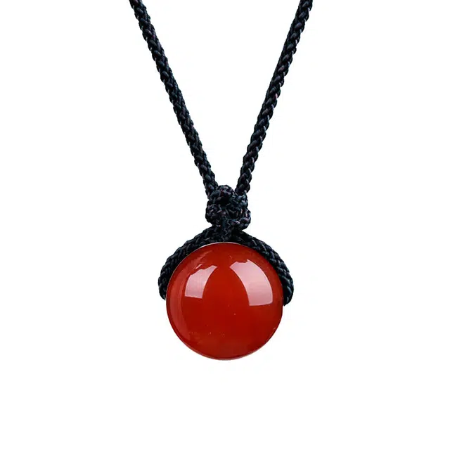 余笙情 红豆相思豆时来运转诸事顺利 新中式小众设计感轻奢极简点睛之笔#好运 菩提根 项链 男女同款情侣款