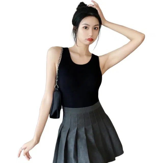 善己 小吊带纯色内搭美背打底外穿潮背心 女款