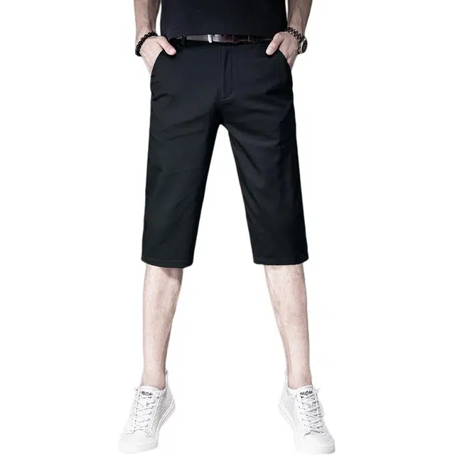 贵色 英伦风宽松直筒休闲薄款跑步通勤微弹七分工装短裤 男女同款