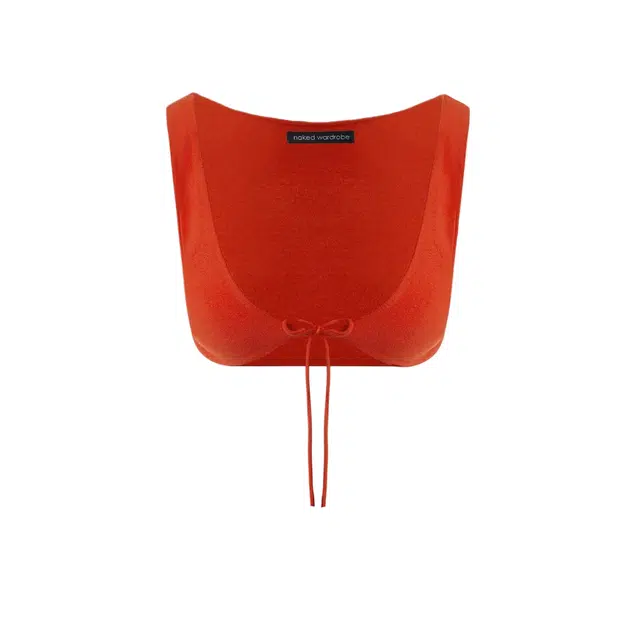 NAKED WARDROBE NW V-Neck Strap Crop Top