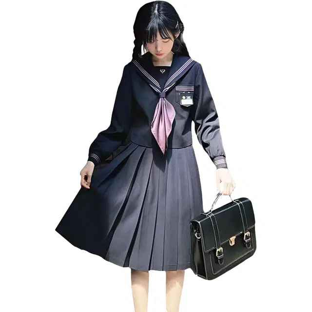 水中花 覆盖领长袖水手服裙装套装 女款