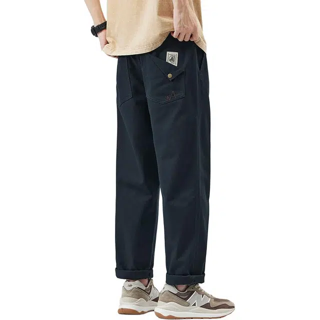 顶峰保罗 美式潮牌百搭宽松长裤休闲裤 男女同款
