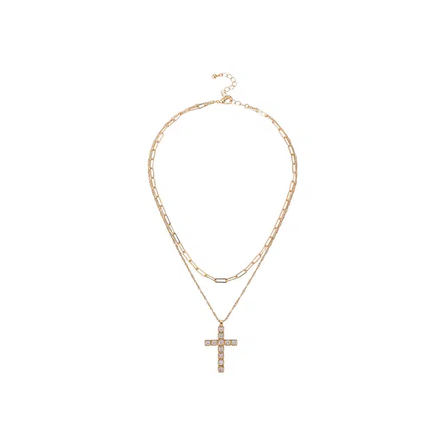 大唐国鼎 祷告十字架时尚简约轻奢小众设计森系高级感优雅甜美精致气质可爱温柔浪漫百搭 好运 合金 项链 女款