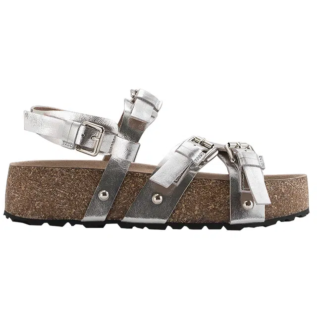 妙侣 闪耀银河 气质港风 舒适厚底 罗马凉鞋 女