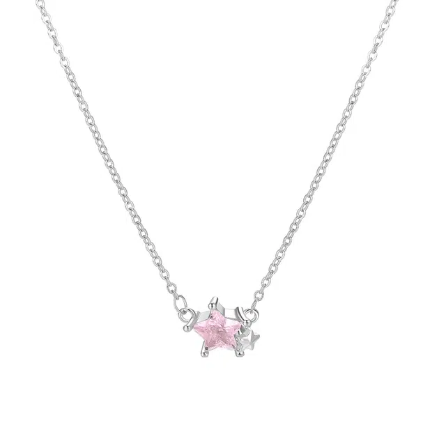 珂里 轻奢高级感星钻小众甜美多巴胺锁骨链星星设计感超仙 环保合金 项链 女款