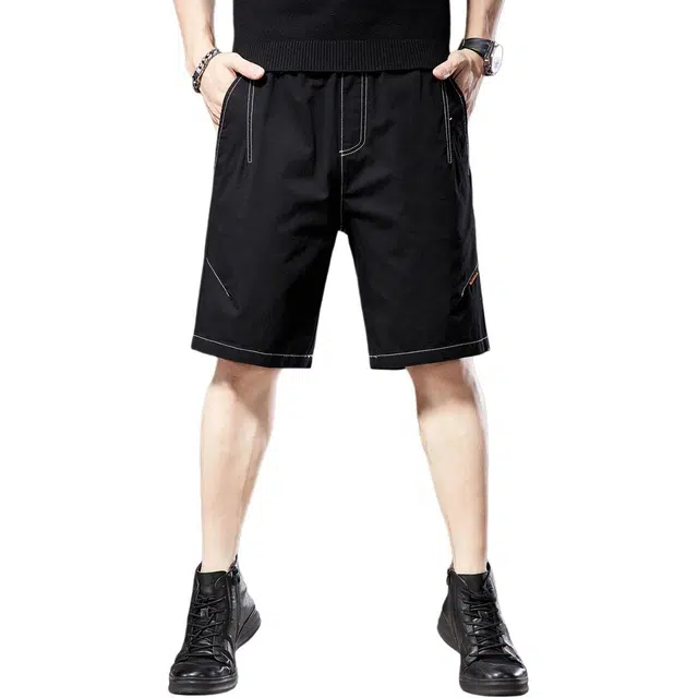 贵色 高级感宽松纯棉经典潮牌辑明线五分高街薄款美式休闲工装短裤 男女同款