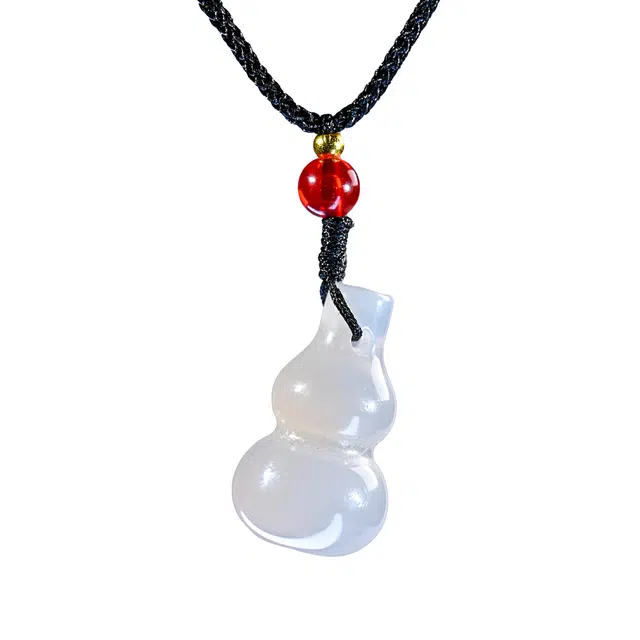 素于 招财进宝 国潮新中式古风典雅温润大气精致葫芦诸事顺遂简约通勤时尚百搭礼盒#幸运配饰 玉髓 项链 男女同款情侣款