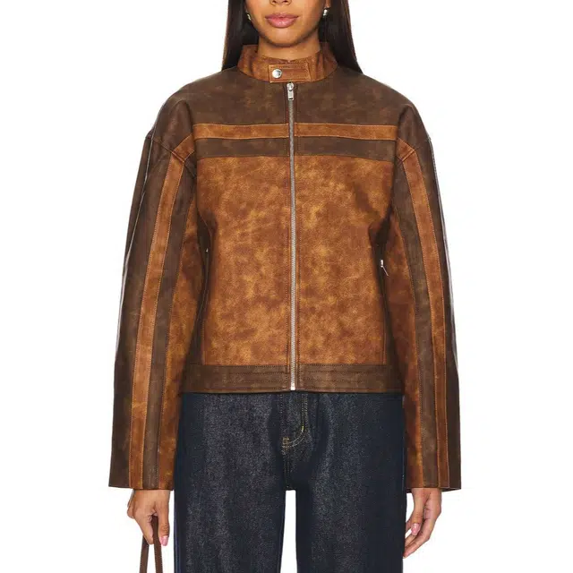 SUPERDOWN Faux Leather Moto Jacket Katrina