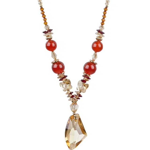 子婳 爱琴海之恋时光如故美丽如昔璀璨闪耀浪漫奢华日常百搭 黄水晶 项链 女款