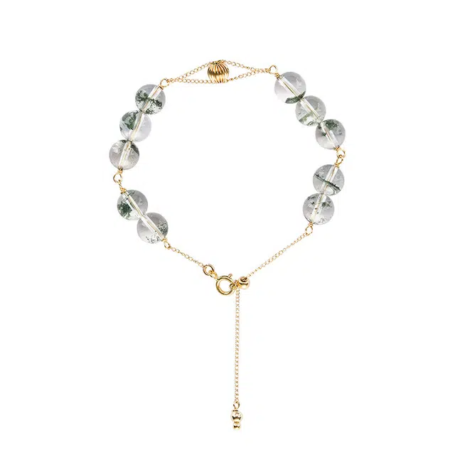 宣华意 满天星 招财转运#好运 绿幽灵 手链 女款