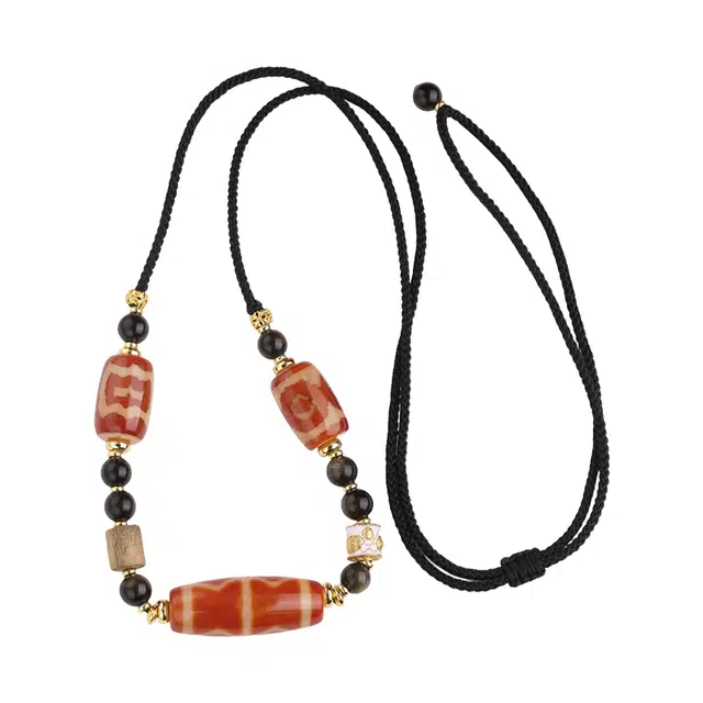 布达拉宫 红肉天珠吊坠三眼大鹏鸟 玛瑙 藏式小众挂件项链挂饰 男女同款情侣款