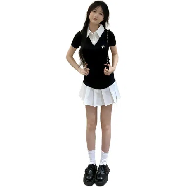 黛尔佳人 修身百搭时尚短袖连衣裙 女款