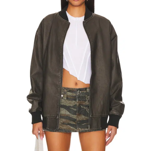 SUPERDOWN Ariel faux leather pilot jacket