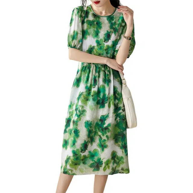 比利斯山羊 舒适气质简约优雅时尚短袖连衣裙 女款