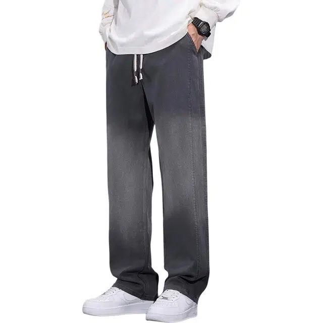 童先森 夏季薄款宽松休闲长裤牛仔裤 男款