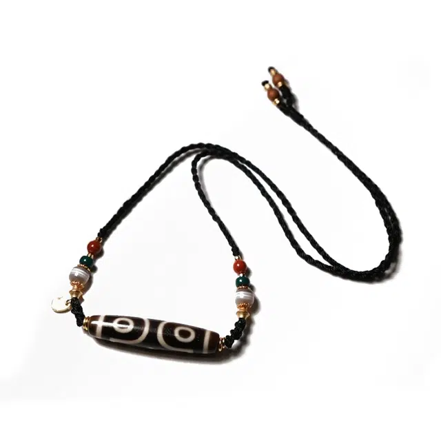 【福星高照交旺运】 玉临门 藏式四眼天珠手工编织配饰 本命佛 水逆绝缘体 佳偶天成#好运  玛瑙 项链 男女同款情侣款