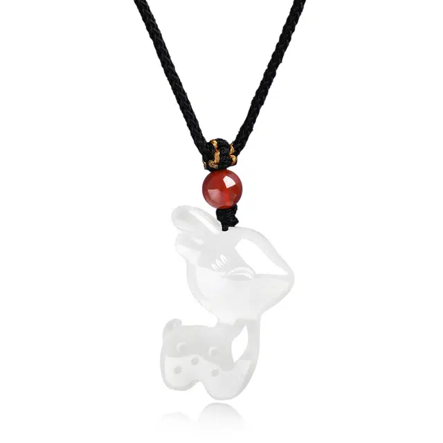 【精致优雅】 帝苏行 一鹿有你 新中式国潮 吉祥如意平安顺遂 好运 简约小众设计 玉髓 项链 女款