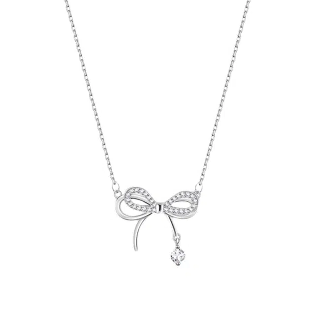 迷颂玛 蝴蝶结 小众甜美 合金 项链 女款