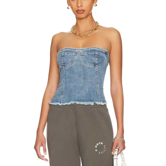 SUPERDOWN Desa Crop Bustier Top