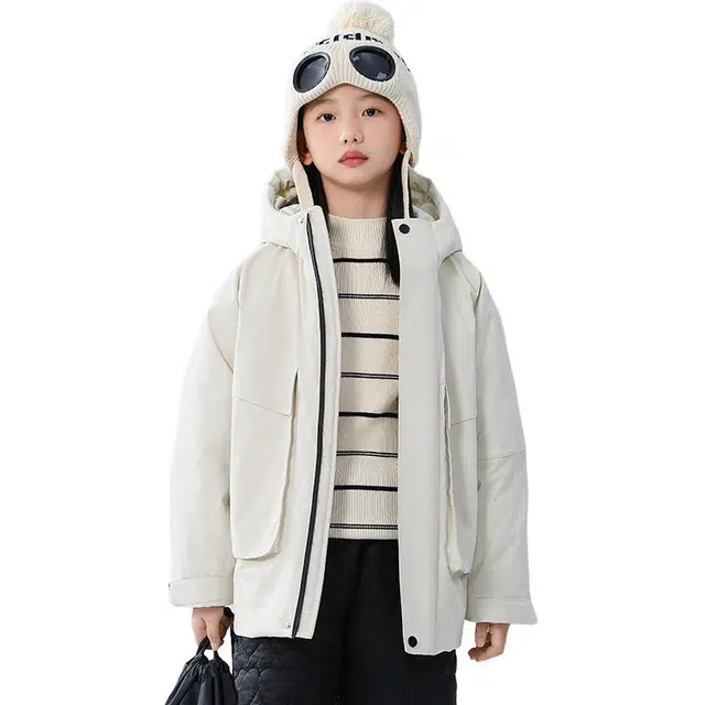 雅鹿 舒适连帽柔软百搭羽绒服 青少年