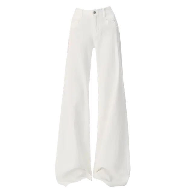 拾籍 懒惰风休闲宽松简约百搭阔腿牛仔裤 女款