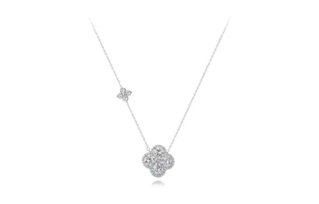 尚银福 闪耀四叶草 璀璨四叶草 新中式时尚潮流气质轻奢优雅高级感 日常通勤简约休闲小众设计感 好运 合金 项链 女款