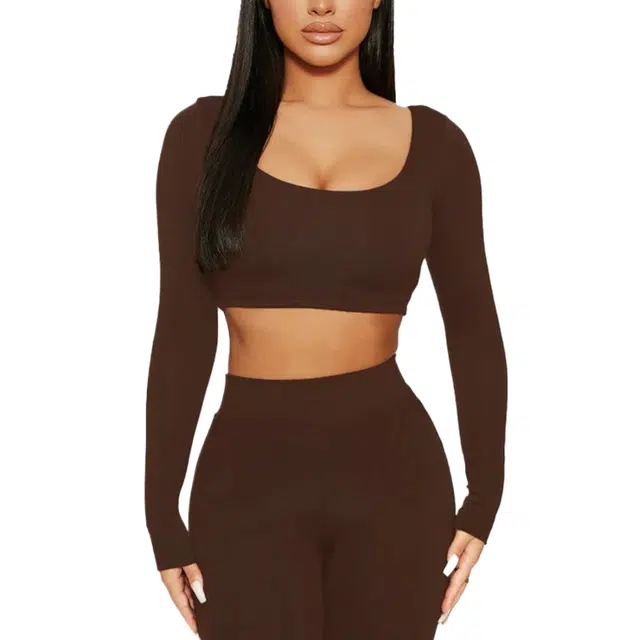 NAKED WARDROBE NW Scoop Sculpt Crop Top NW