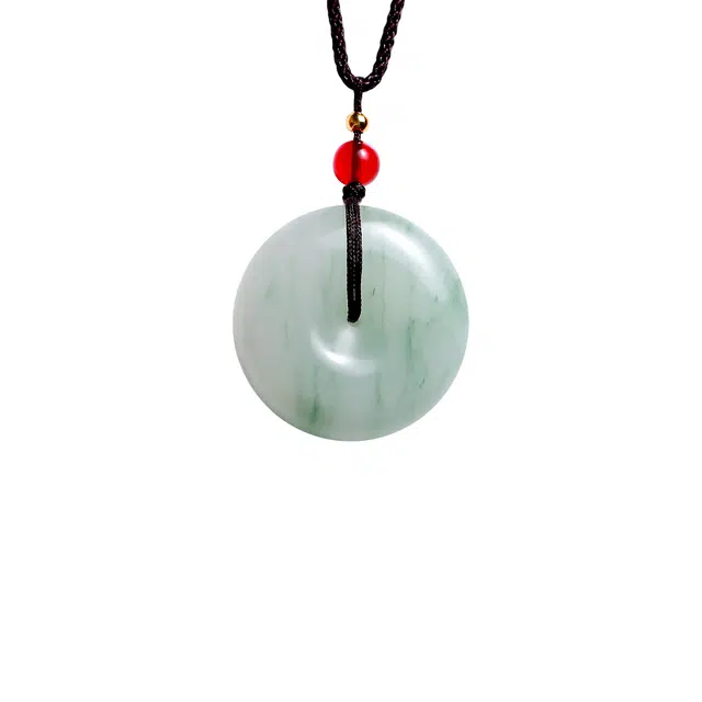 梨云暮雪 平安好运来江南烟雨精选原料精工亮光天然 天山翠 项链 男女同款情侣款