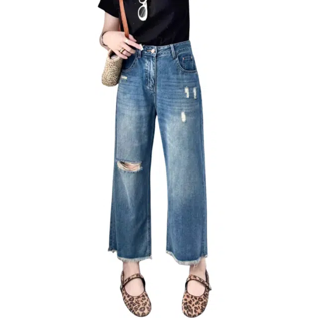 欧阳喜 时尚舒适潮流牛仔裤 女款