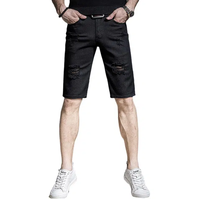 贵色 经典高质量休闲高端青少年学院风牛仔短裤 男女同款