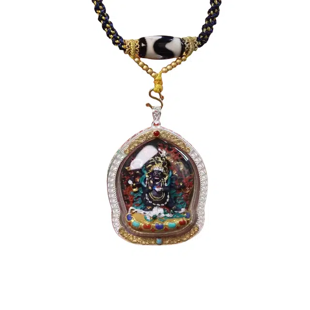 玉临门 国潮 民族风 财源广进 平安吉祥 大黑天 合金 项链 男女同款情侣款 送 男 女朋友 七 夕礼 物 礼盒包装