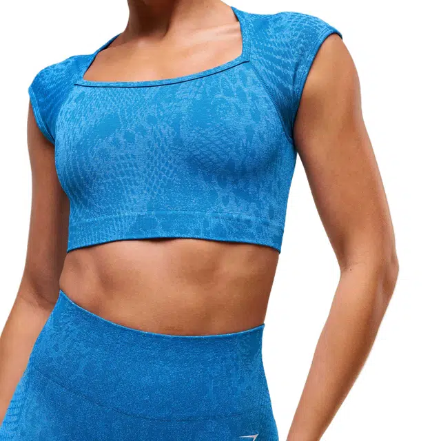 GYMSHARK Adapt X Whitney Animal Seamless Crop Top Adapt